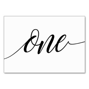 Table Numbers - Luxe Typography (Black) 1