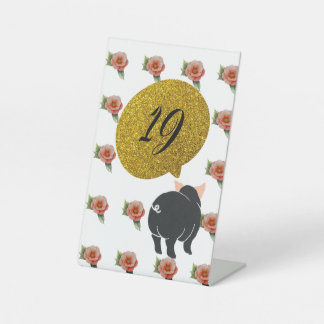 Table numbers pedestal sign