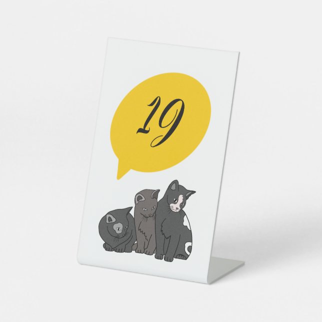 Table numbers pedestal sign (Front)