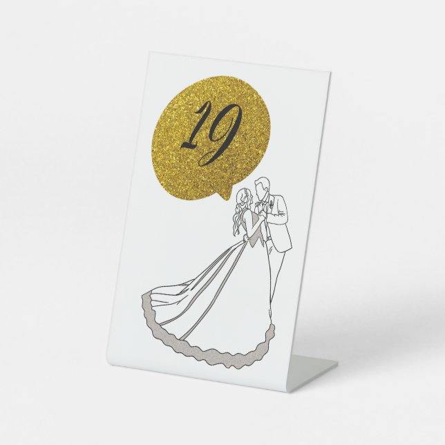 Table numbers pedestal sign (Front)