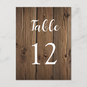 Table numbers Rustic Country Barn Postcard