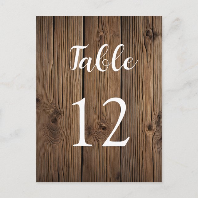Table numbers Rustic Country Barn Postcard (Front)