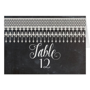 Table Numbers Rustic Vintage Lace Chalkboard