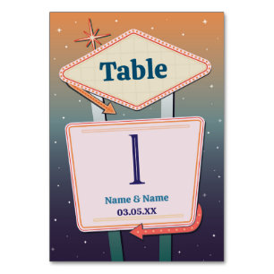 Table Numbers Wedding Las Vegas Casino