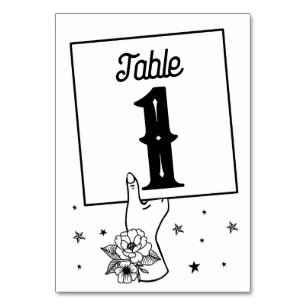 Table Numbers Wedding Traditional Tattoo Rock