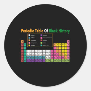 Table Of Black History Gift African Black History Classic Round Sticker