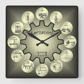 Table of Mechanicks ~ "Yeah, Right ~ Now I Get It" Square Wall Clock