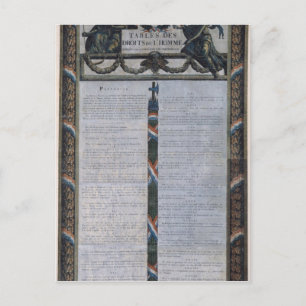 Table of the Declaration of the Rights of Man Postcard