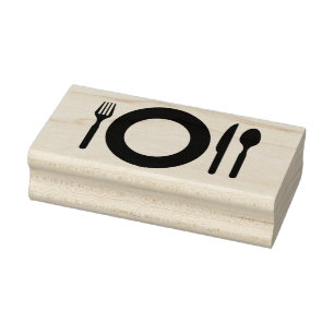 table place setting art stamp