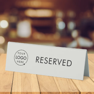 Table Reserved Logo Restaurant Reservation Grey