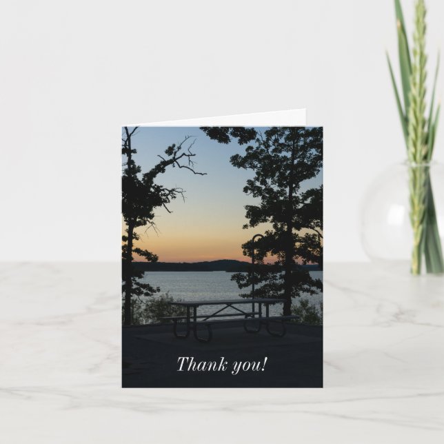 Table Rock Silhouette Sunset Thank You Card (Front)