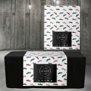 Table Runner Banner Business Logo Trucks Cars  Tapestry