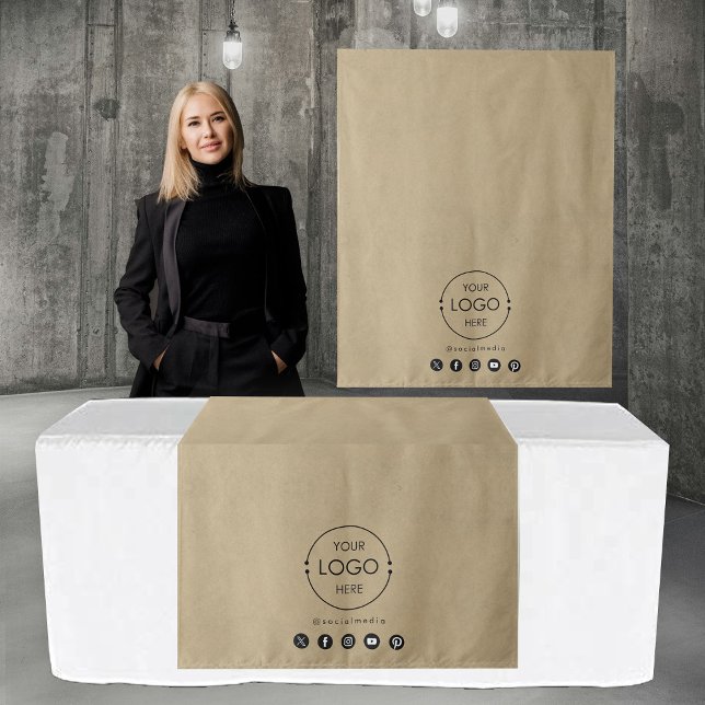 Table Runner Banner Logo Social Media Kraft Tapestry (Table Runner Banner Logo Social Media Kraft Tapestry)