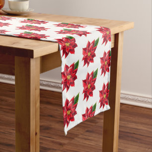 Table Runner Christmas Poinsettia