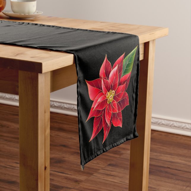 Table Runner Christmas Poinsettia (In Situ)
