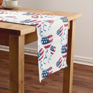 Table Runner-July 4th Balloons Short Table Runner