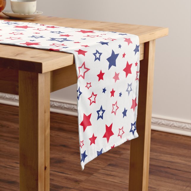 Table Runner-July 4th Stars  Medium Table Runner (In Situ)