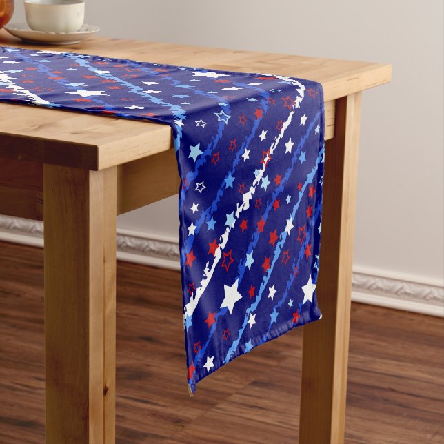 Table Runner-July 4th Stars  Medium Table Runner (In Situ)