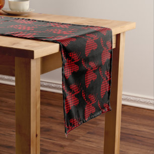 Table Runner-Plaid Moose Medium Table Runner