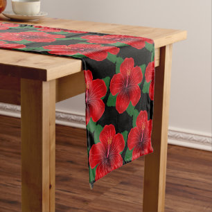 Table Runner-Red Hibiscus Table Runner
