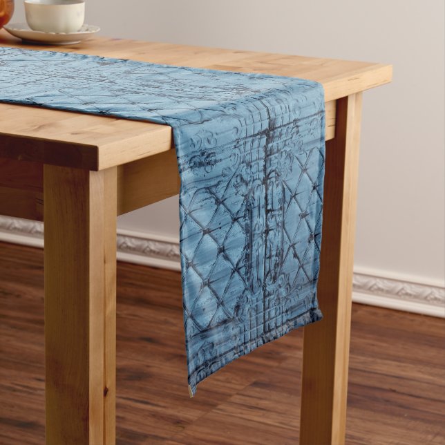 Table Runner Rustic Tin Panel Ceiling Country West (In Situ)