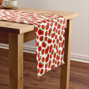 Table Runner-Strawberries  Short Table Runner