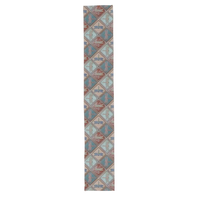 Table Runner with Dragonfly tiles (Front)