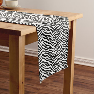 Table Runner-Zebra Print Short Table Runner