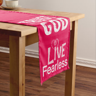 Table Runners Holiday Trust God Live Fearless