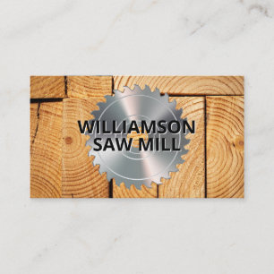 Table Saw Saw Mill Cut Wood Business Card