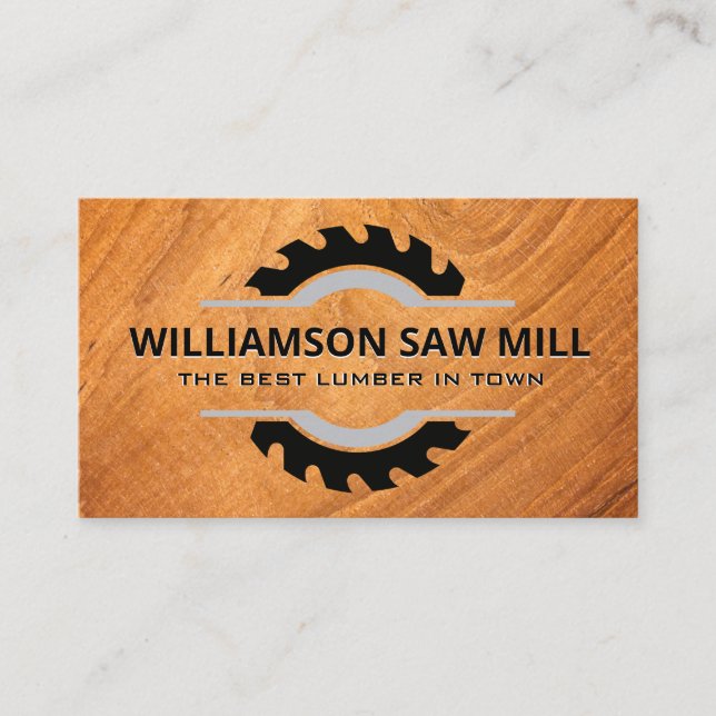 Table Saw | Saw Mill | Lumber Yard Business Card (Front)