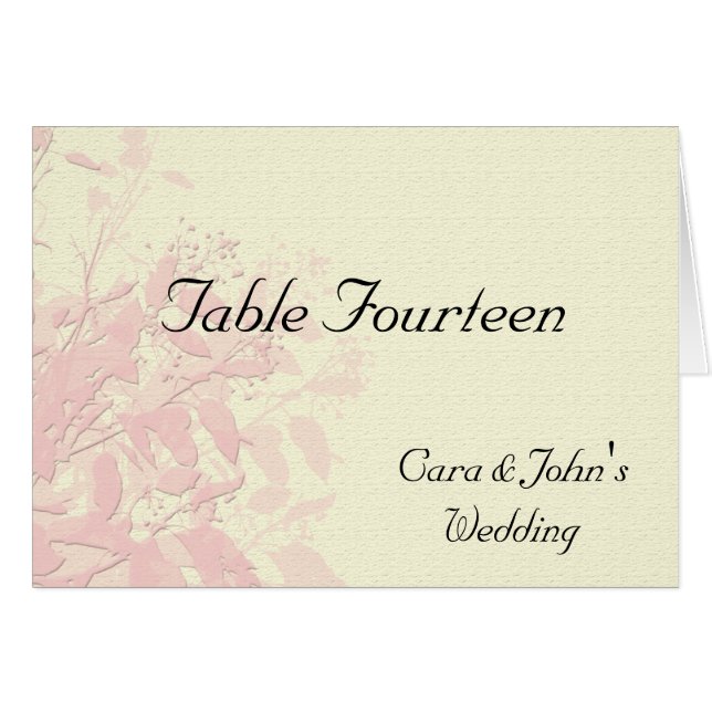Table Seating Card (Front Horizontal)