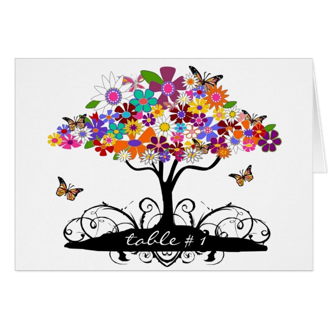Table Seating Cards - Wedding (Front Horizontal)