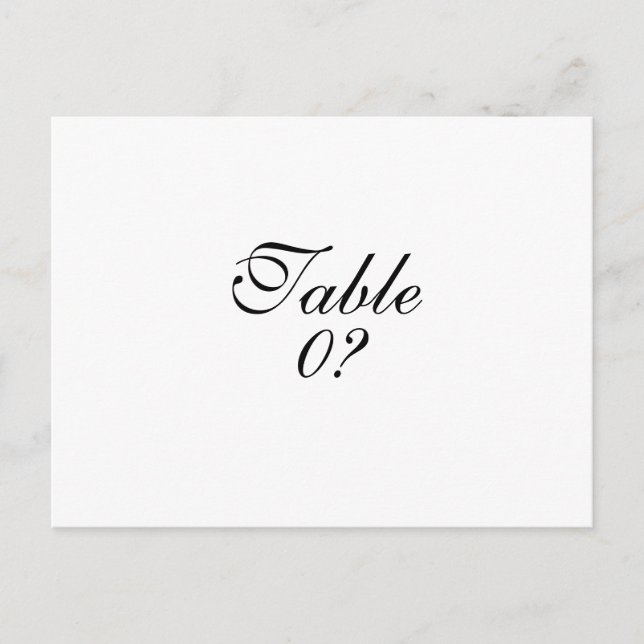 Table seating wedding guest placement CUSTOM Postcard (Front)