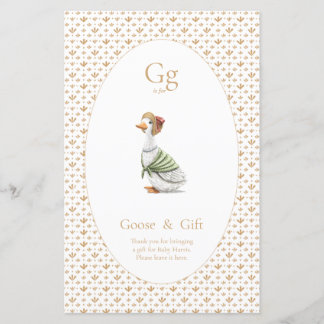 Table signage - gifts