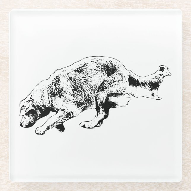 Table Sprint: Golden Snapshot Glass Coaster (Front)