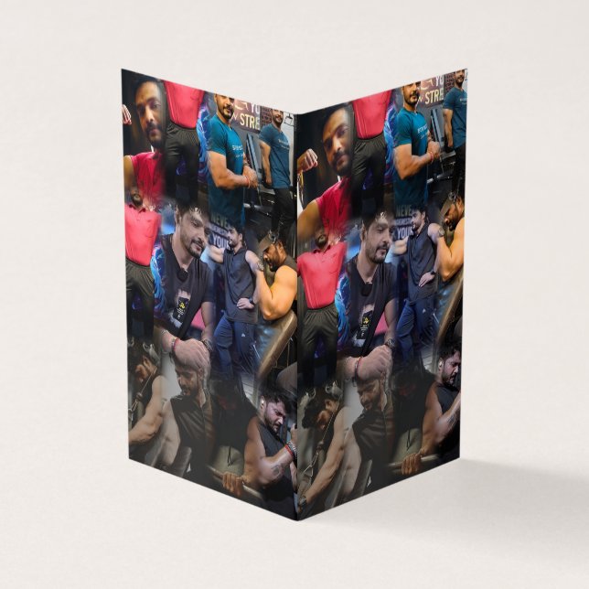 Table stand printed items product design best qual business card (Outside)