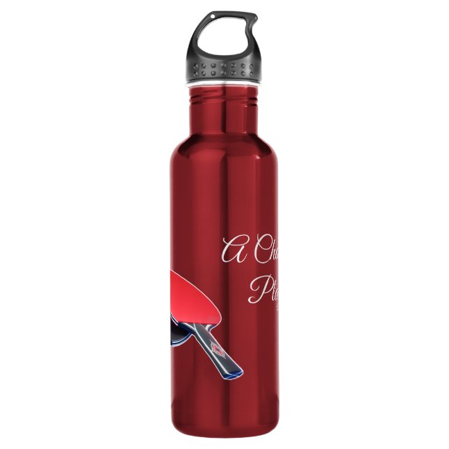 Table Tennis 2-Paddles design Personalise 24oz 710 Ml Water Bottle (Front)