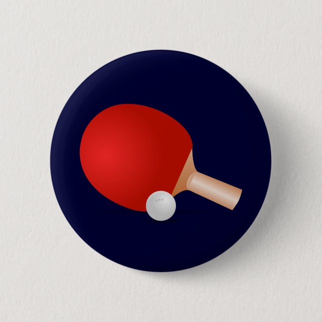 Table Tennis 6 Cm Round Badge (Front)