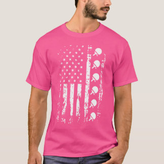 Table Tennis American Flag Usa Table Tennis Player T-Shirt