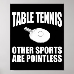 Table Tennis Apparel  Novelty Fun Tennis Players D Poster