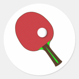 Table Tennis Bat Classic Round Sticker