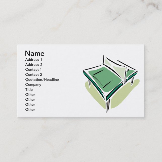 Table Tennis Business Card (Front)