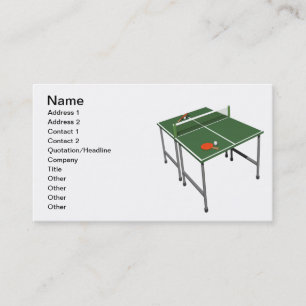 Table Tennis Business Card