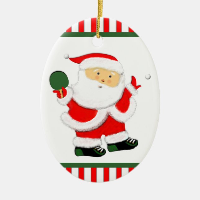 Table Tennis Ceramic Tree Decoration (Front)