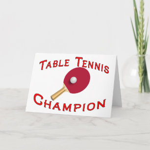 Table Tennis Champion Card