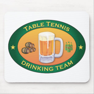 Table Tennis Drinking Team Mouse Mat