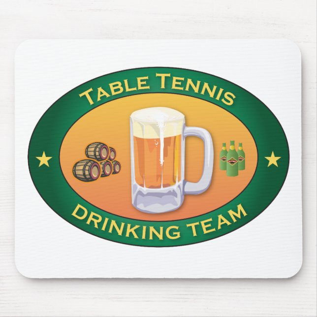 Table Tennis Drinking Team Mouse Mat (Front)