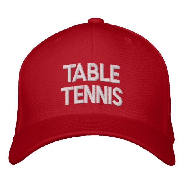 Table Tennis Embroidered Cap ... ★★★★★ (Front)