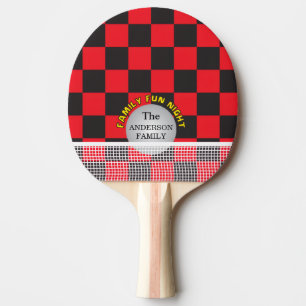 Table Tennis, Family Games, Checkerboard Ping Pong Paddle